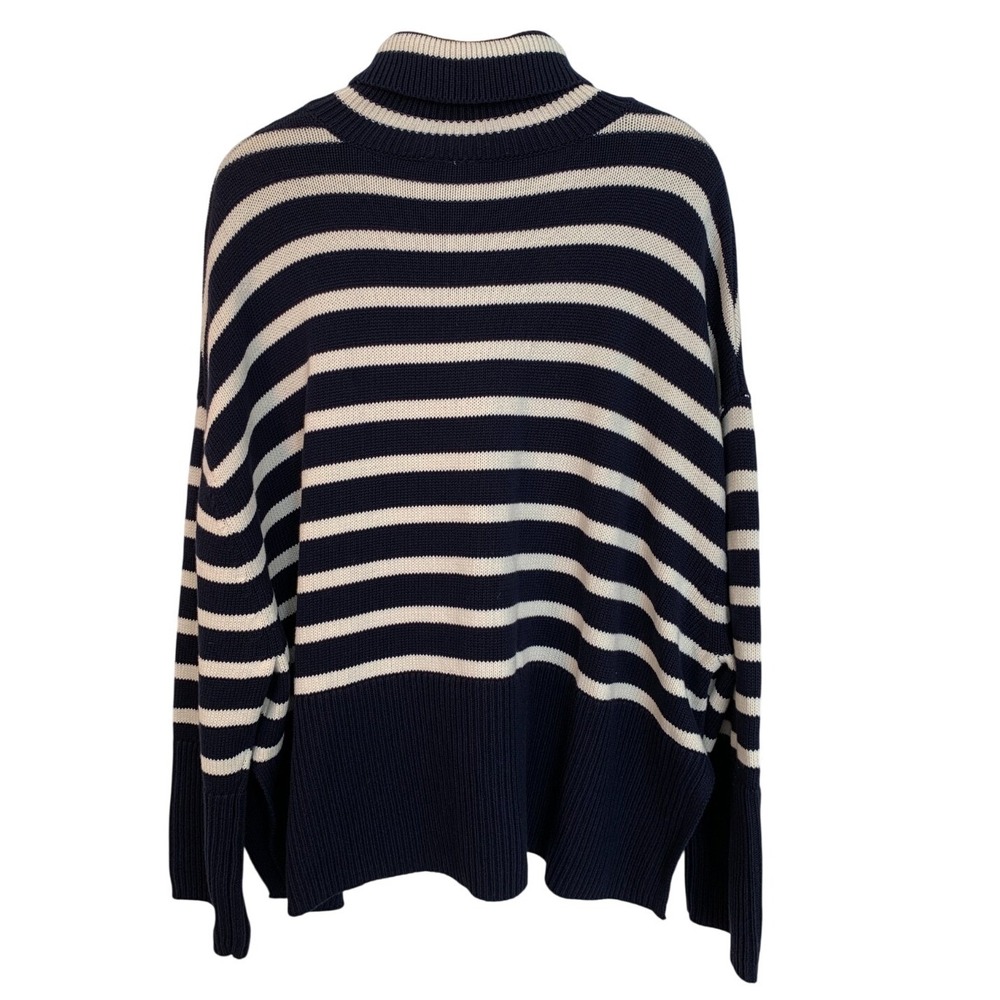 Gap Navy Blue Stripe Sweater French Girl Aesthetic Dolman Sleeve Oversz / SZ XXL